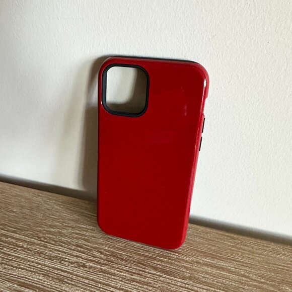 Solid Yellow and Red Phone Case for Apple iPhone 12 Pro Tough Glossy Tough - Picture 7 of 10